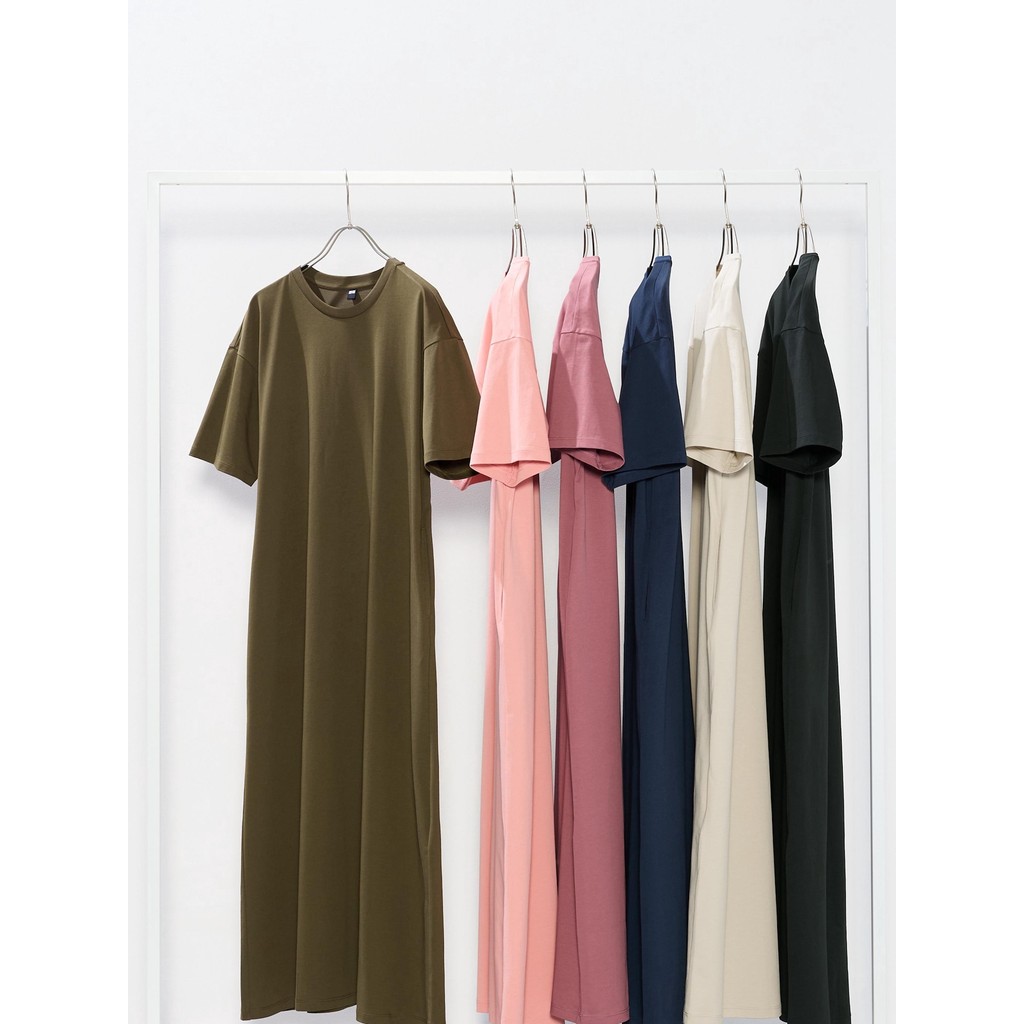 Uniqlo AIRism Katun Gaun T | Lengan Pendek