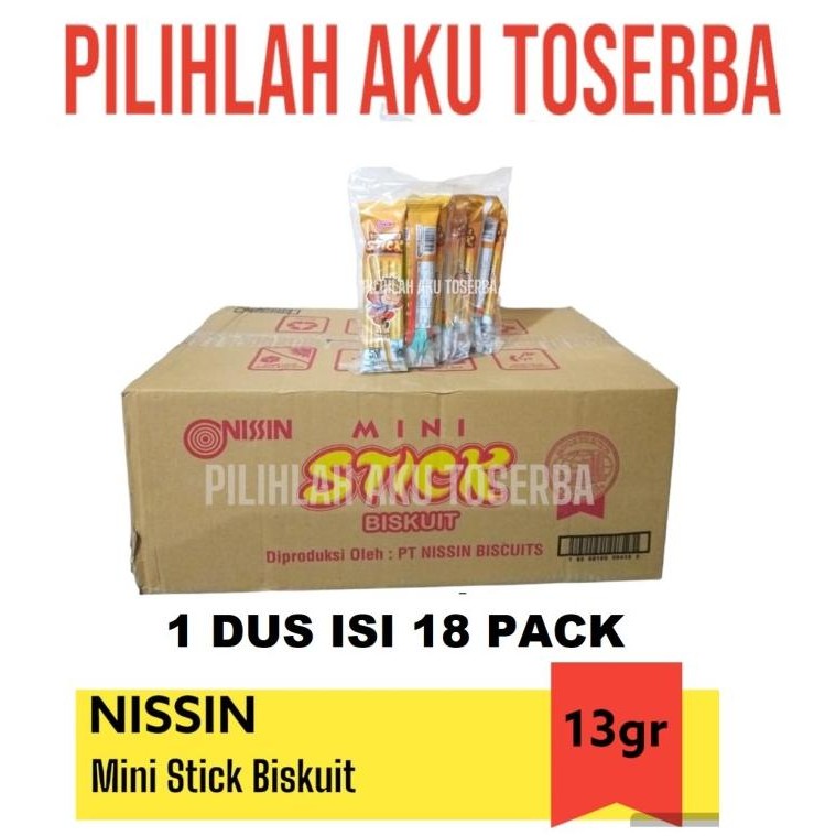 

Ready Stock !!! Biskuit Nissin Mini Stick 13 Gr - ( Harga 1 Dus Isi 18 Pack )