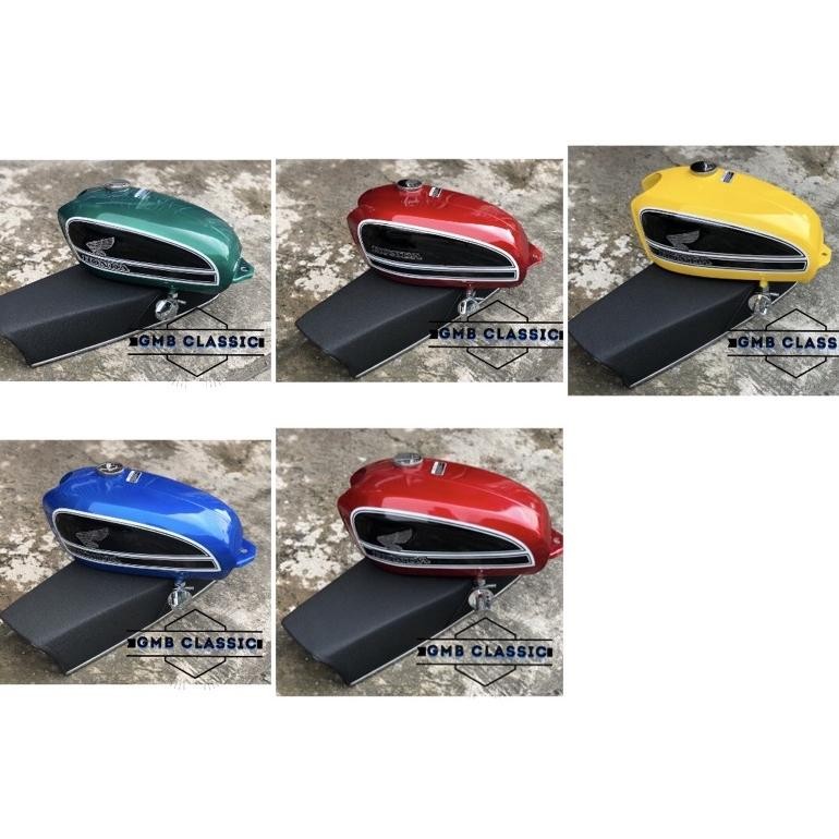 BISA COD tangki cb set jok tutup tangki dan kran tirev / body set cb cat orian / tangki cb100 / tang