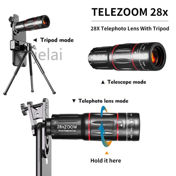 TERLARIS TERLARIS LENSA APEXEL 28X ZOOM TELEZOOM APEXEL 18X25 LENS KAMERA HP TELE ZOOM APEXEL 28X