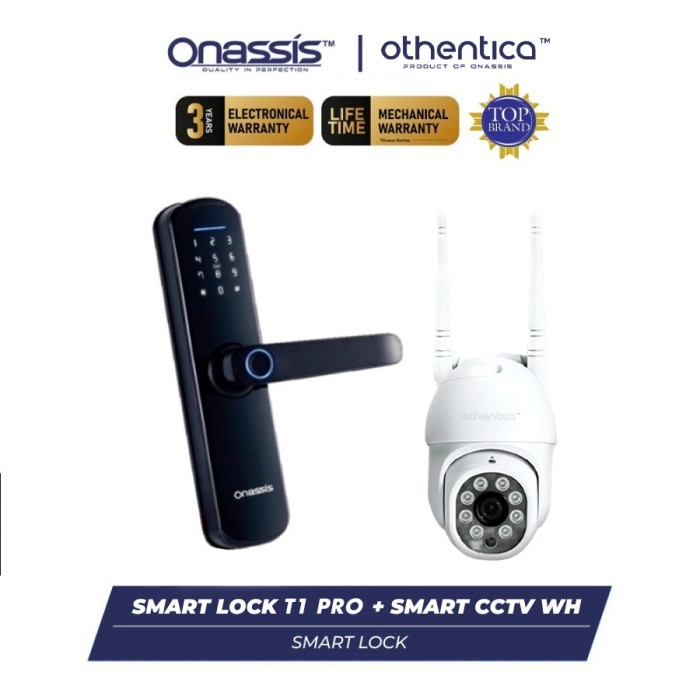 ONASSIS SMART BUNDLING SMART LOCK T1 PRO WIFI & OTHENTICA CCTV OUTDOOR