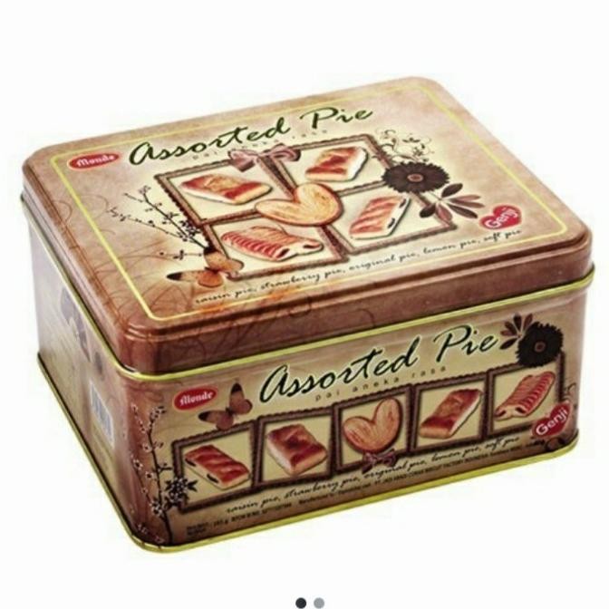 

New Stock !!! Monde Assorted Genji Pie Kaleng Aneka Rasa 285Gr Biskuit Original