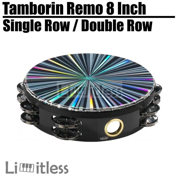 Tamborin 8 Inch Double Row Remo Tambourine TA-4208-48 Original Premium