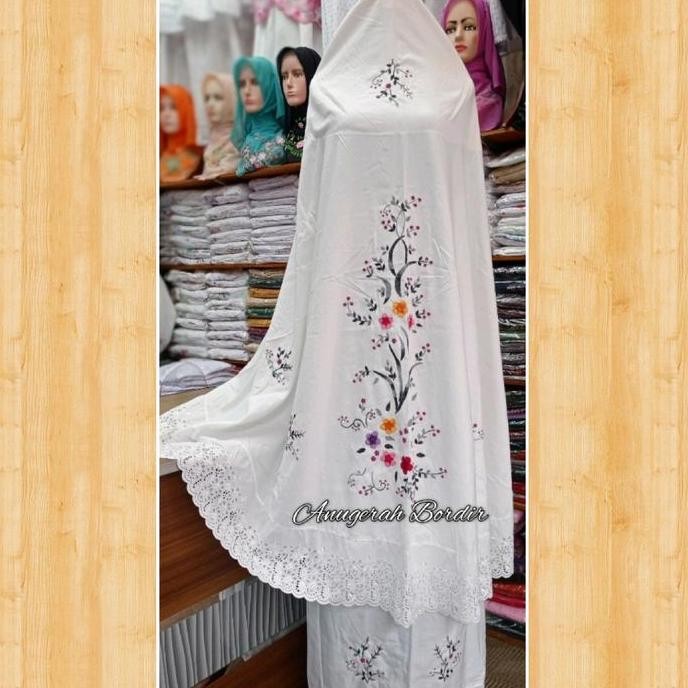 Spesial Setelan Mukena Khadijah Sulaman ( Handmade ) Bahan Katun Mikro