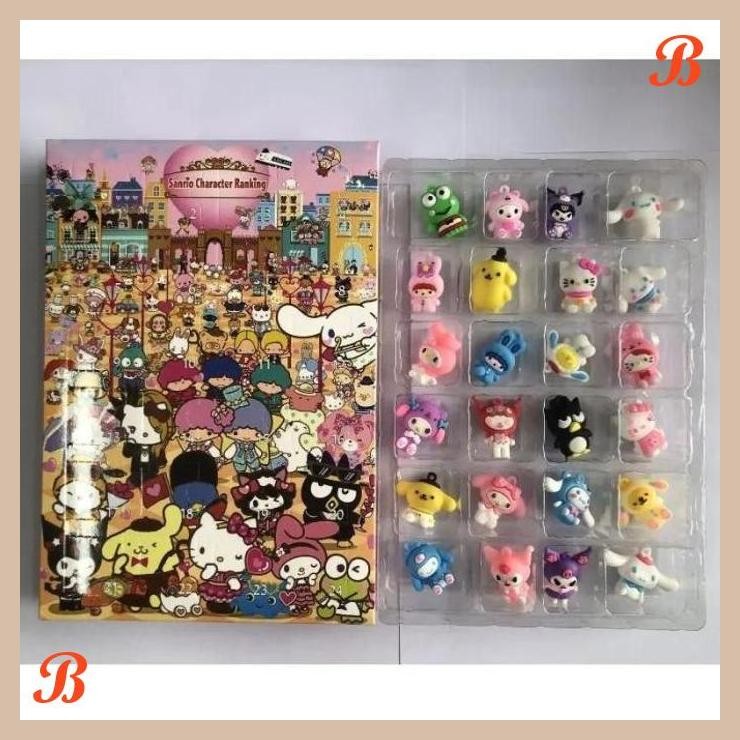 

| KK | SANRIO CARTOON CUTE CHRISTMAS ADVENT CALENDAR HELLO KITTY KUROMI MELODY CINNAMOROLL KAWAII TOY ANIME PERIPHERAL PRODUCTS FASHION
