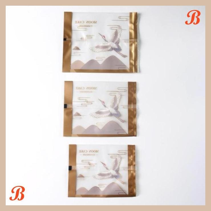 

| NS | 100PC PLASTIK MOONCAKE COOKIES NASTAR DONAT PIA KUE KERING COKLAT BG