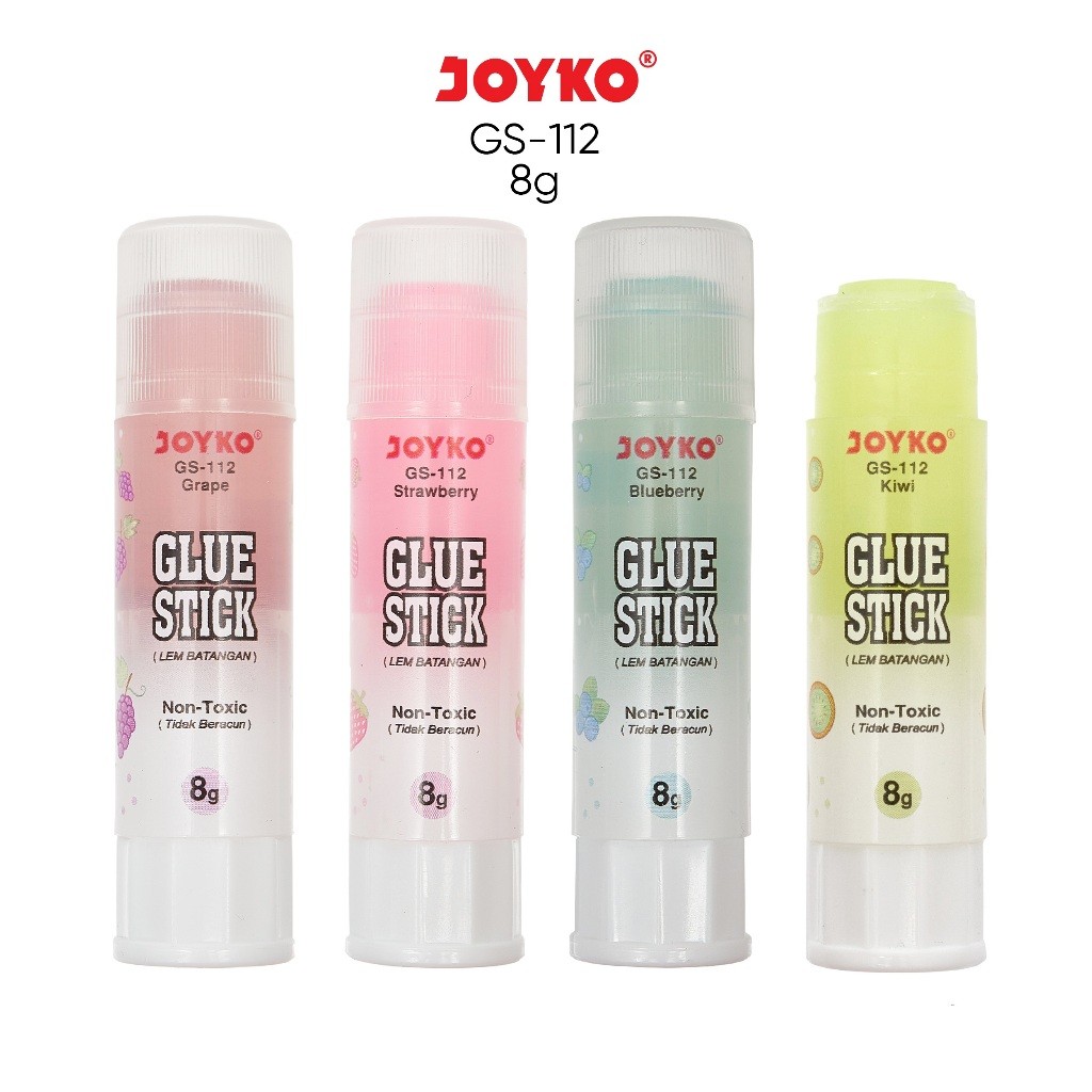 

Joyko Glue Stick 8g COLOUR / Lem Batang Stik Joyko Kertas Anak GS-112 RAJA BIG BOX
