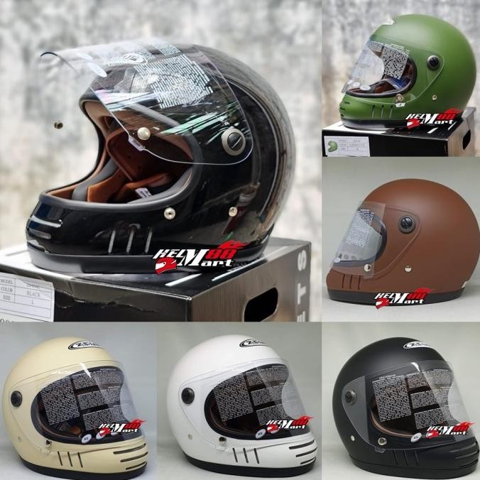 TERMURAH - Helm Zeus 816E Cafe Racer Zeus Zs-816e Zs 816 Helm Full Face Vintage