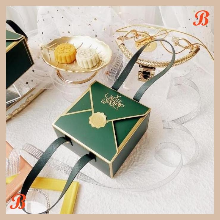

| NS | BOX TENTENG LEBARAN KOTAK KUE COOKIES NASTAR MEWAH HIJAU
