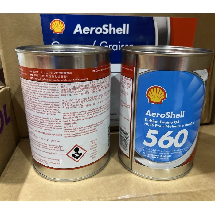 Ready Aeroshell Turbine Oil 560 For Aircraft Turbine Engine (0.946L)
