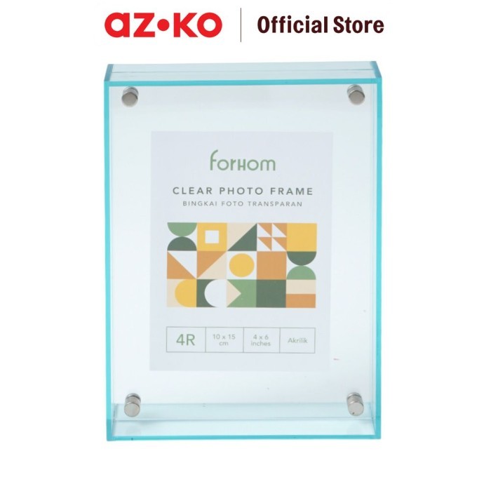 AZKO Forhom 4R Bingkai Foto Meja Transparan Rhy23120603-2 - Hijau Pigura Aesthetic Frame Tempat Foto