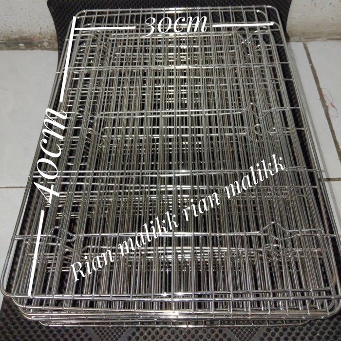 Cooling Rack pendingin kue ukuran 40x30cm stainless