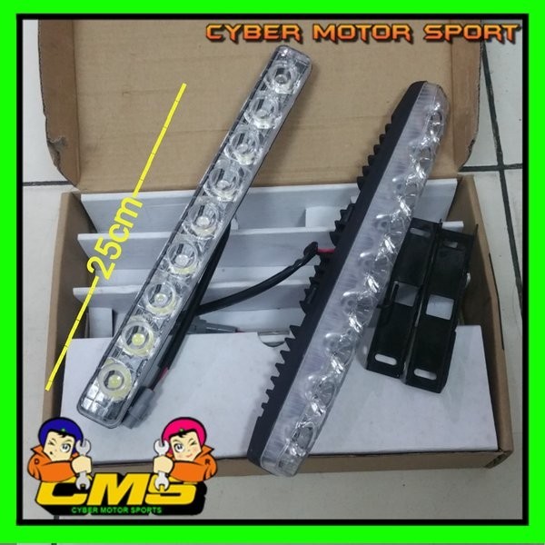 Led Drl 25 Cm. Lampu Led Drl Panjang Universal. Led Drl 9 Titik. Led