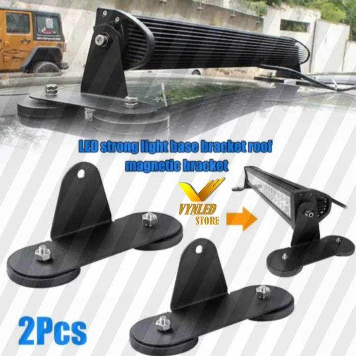 Bracket Gawang Magnet Super Kuat Untuk Lampu Led Bar Mobil Universal