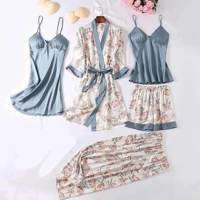 

Baju Tidur Wanita 5 In 1- Dress-Daster-Lingerie Kimono 017Pc Original