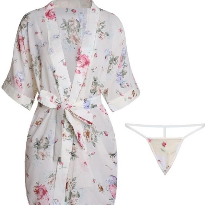

Kimono Wanita Lingerie Seksi Transparan Import-Kimono Chiffon Murah Original