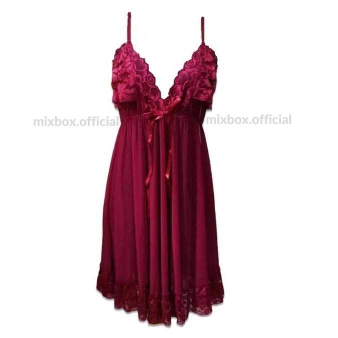 

Mixbox Daster Haram Lace Lingerie Layer Samping Dada Brukat Ld 140 - Dahlia Original