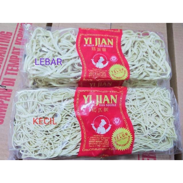 

PROMO MIE / PASTA / Mie Telur Yi Jian / Mie Telor Ukuran Kecil & lebar Per karton Depok NON COD