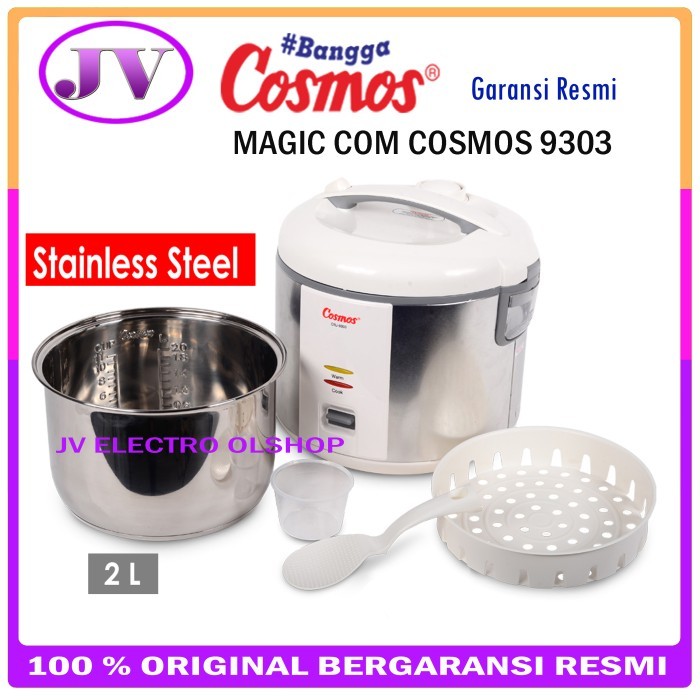 Rice Cooker Cosmos CRJ 9303 / com Cosmos Stainless Steel 2 Liter