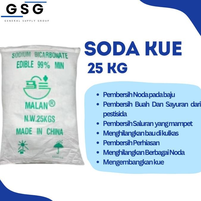 

SODIUM BICARBONATE PURE 25kg / SODA KUE / BAKING SODA ( FOOD GRADE )