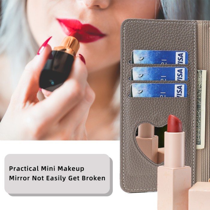 Case IPHONE 15 14 13 12 Pro Max Casing Flip Case Dompet+Tali Rantai