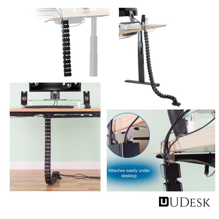 

CABLE CHAIN PROTECTOR AND MANAGEMENT SIT STANDING ELECTRIC DESK- UDESK