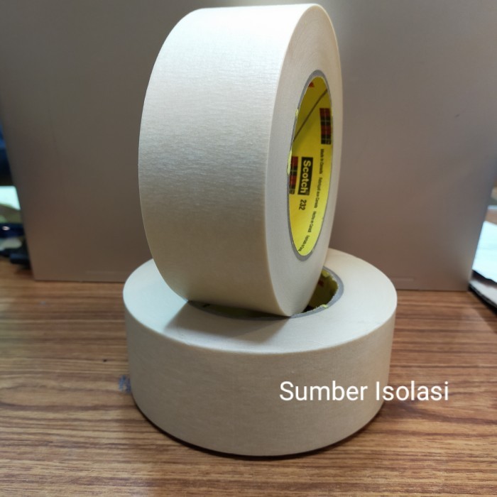 

3M MASKING TAPE 232 LAKBAN KERTAS LEM KERTAS 2"INX 55M ISOLASI KETAS