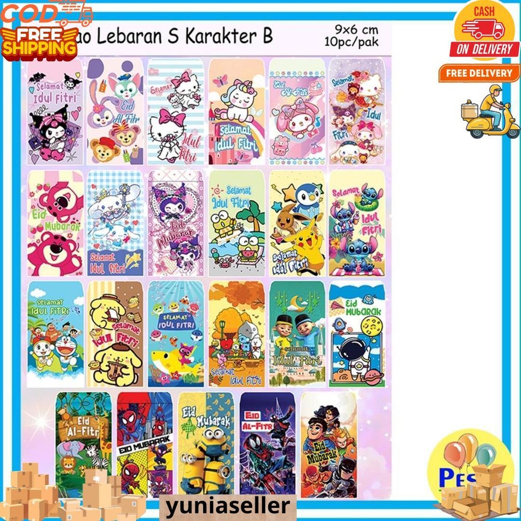 

Murah !! Amplop Idul Fitri Isi 10Pcs Uk S Karakter / Angpao Lebaran Kecil / Amplop Lebaran Idul Fitri / Angpao Karakter Cowok Cewek / Amplop Lebaran Mini / Amplop Lebaran 2025, Islamic, Lebaran, Idul Fitri, Eid Mubarak, Hari Raya,Fitr,Amplop Lebaran Lucu