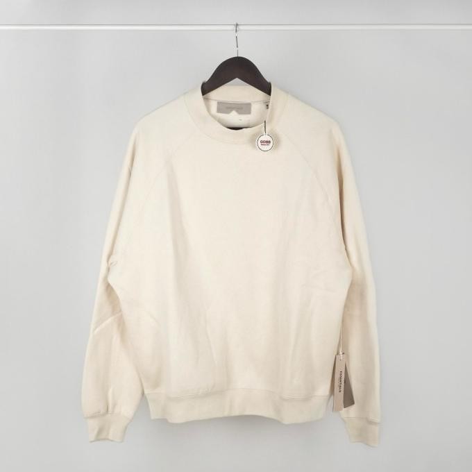 Grosir Fear Of God Fog Essentials Basic Crewneck Sweatshirt Cream