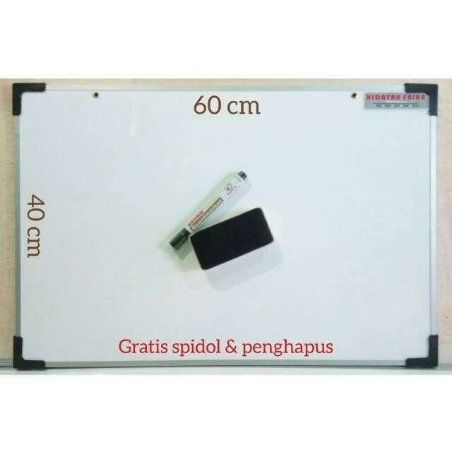 

Papan Tulis Putih/ White Board 60X40 + Spidol Dan Penghapus