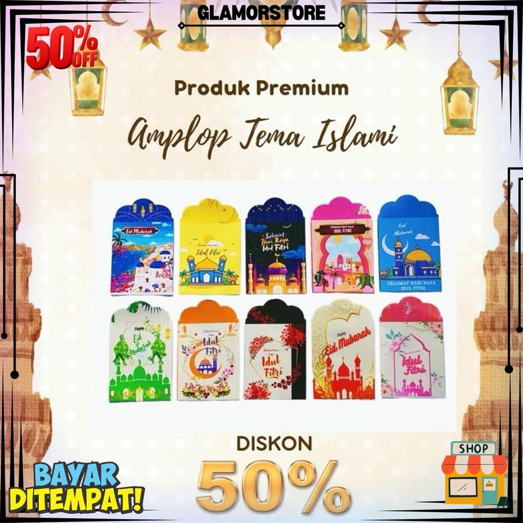 

(Paket Usaha Lebih Murah) 100Pcs Amplop Lebaran Atm/ Resto/ Muslim / Mobile Legend / Aesthetic Siap Pakai/ Siap D Promo 3.3