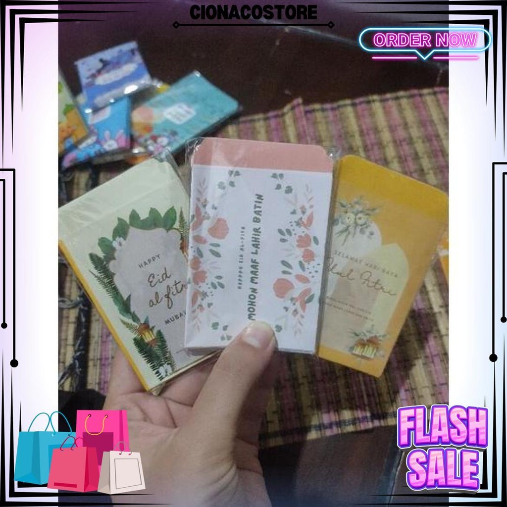 

(Jadian Isi 100 Pak) Grosir Amplop Lebaran Mini Siap Jual Kartun Muslim Aestthethic D Best Seller