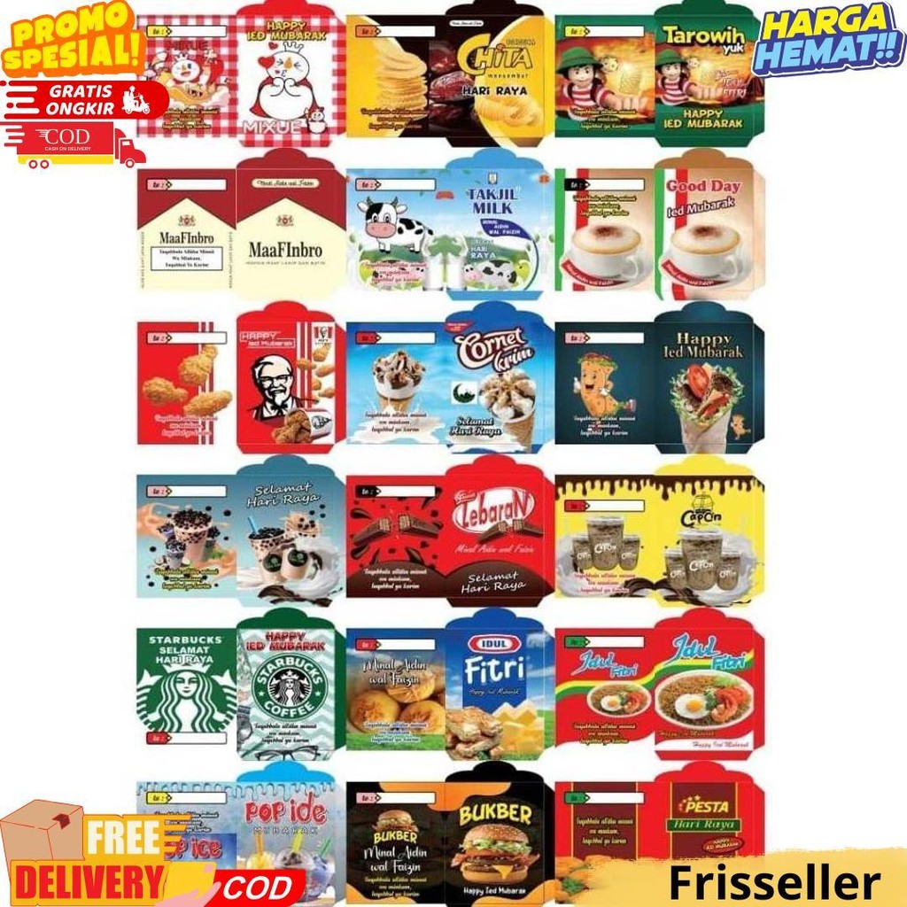 

Termurah !! 1000 Pcs Jadian Paket Usaha Amplop Lebaran 2025 New Design (Atm, Snack, Mixue, Sosmed) D Cod