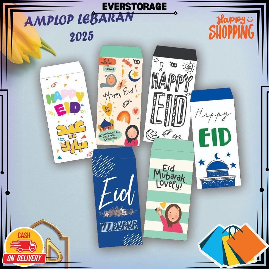 

(10 Pcs) Amplop Lebaran/Eid Mubarak/Ramadan Kareem/Idul Fitri/Amplop Unik/Amplop Lebaran Angpao D Terlaris