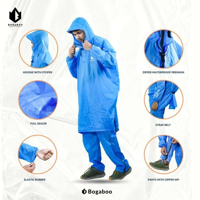 Grosir Raincoat Hikelite Setelan Bogaboo Areez Ultralight 20D Ponco Jas Hujan