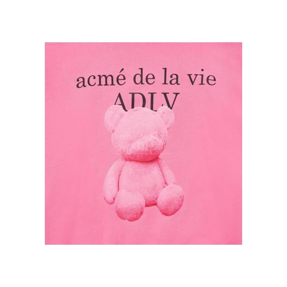 Murah [Adlv] Acmedelavie Fuzzy Bear Hoodie Dark Pink