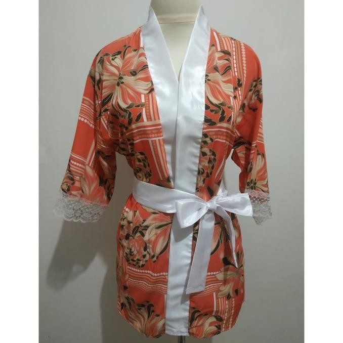 

L-792 Feminime Cute Flower Lingerie Kimono Original