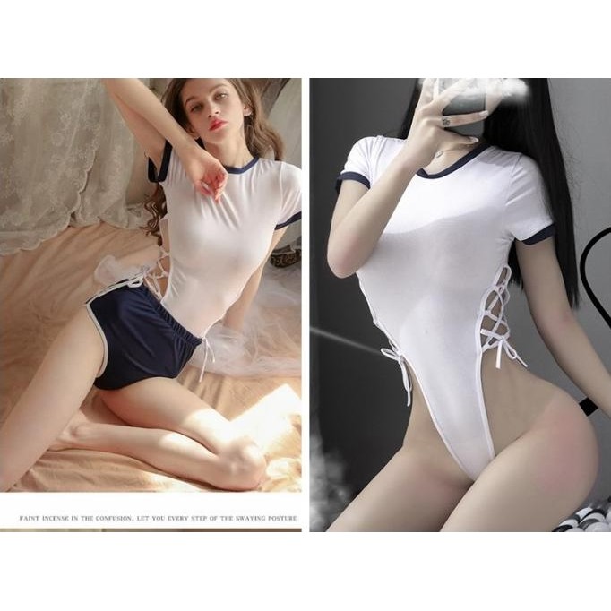 

Lingerie Sexy Jumpsuit G String One Piece Open Crotch Baju Renang A229 Original