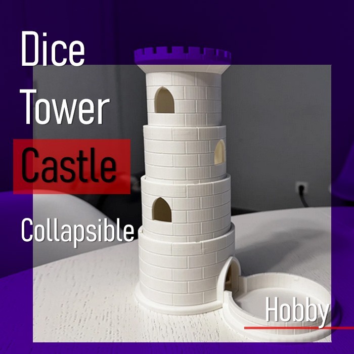 Dice Tower Collapsible Kocok Dadu D&D Dungeons Dragons Dnd Alat Menara Putar