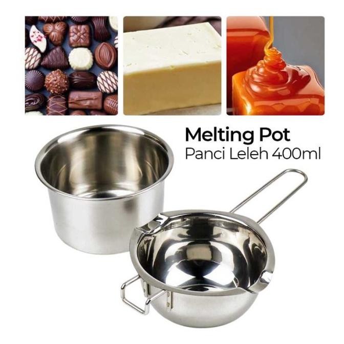 

SIAP KIRIM PANCI LELEH COKLAT KEJU MENTEGA DOUBLE BOILER MELTING POT CHOCOLATE CHEESE BUTTER STAINLESS STEEL