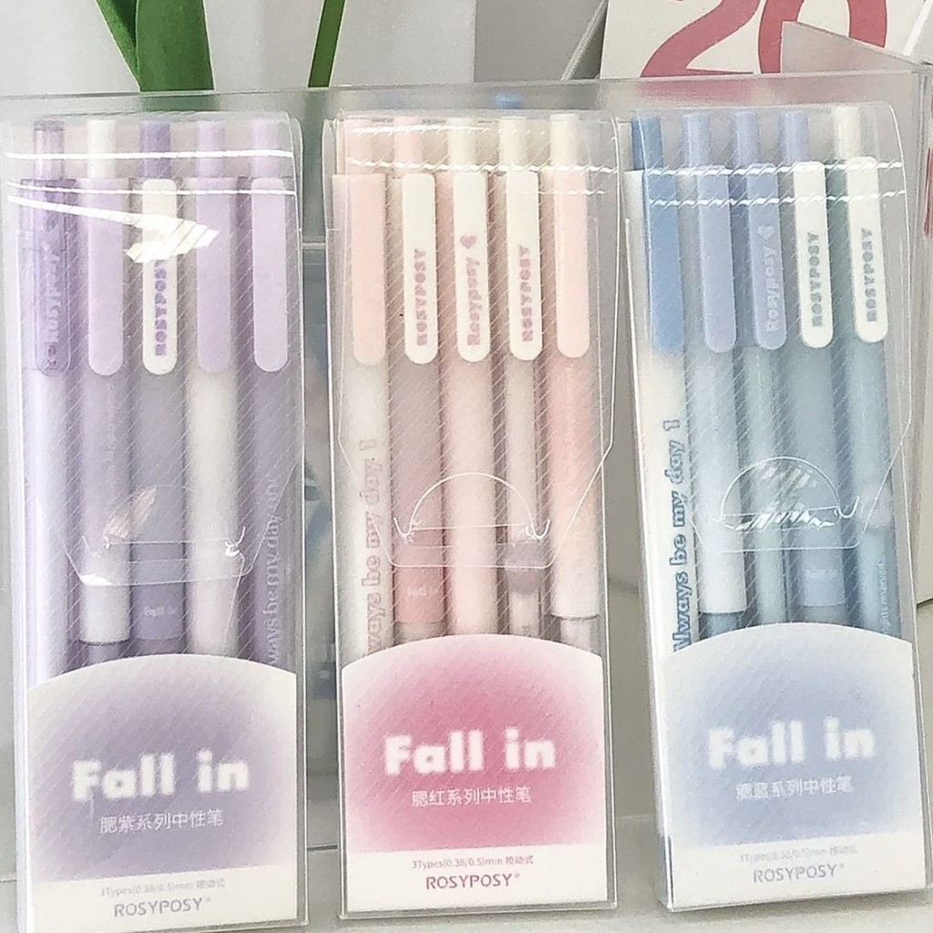 

Transparent Gradient Quick-Dry Series Set Retractable Pen for Students
