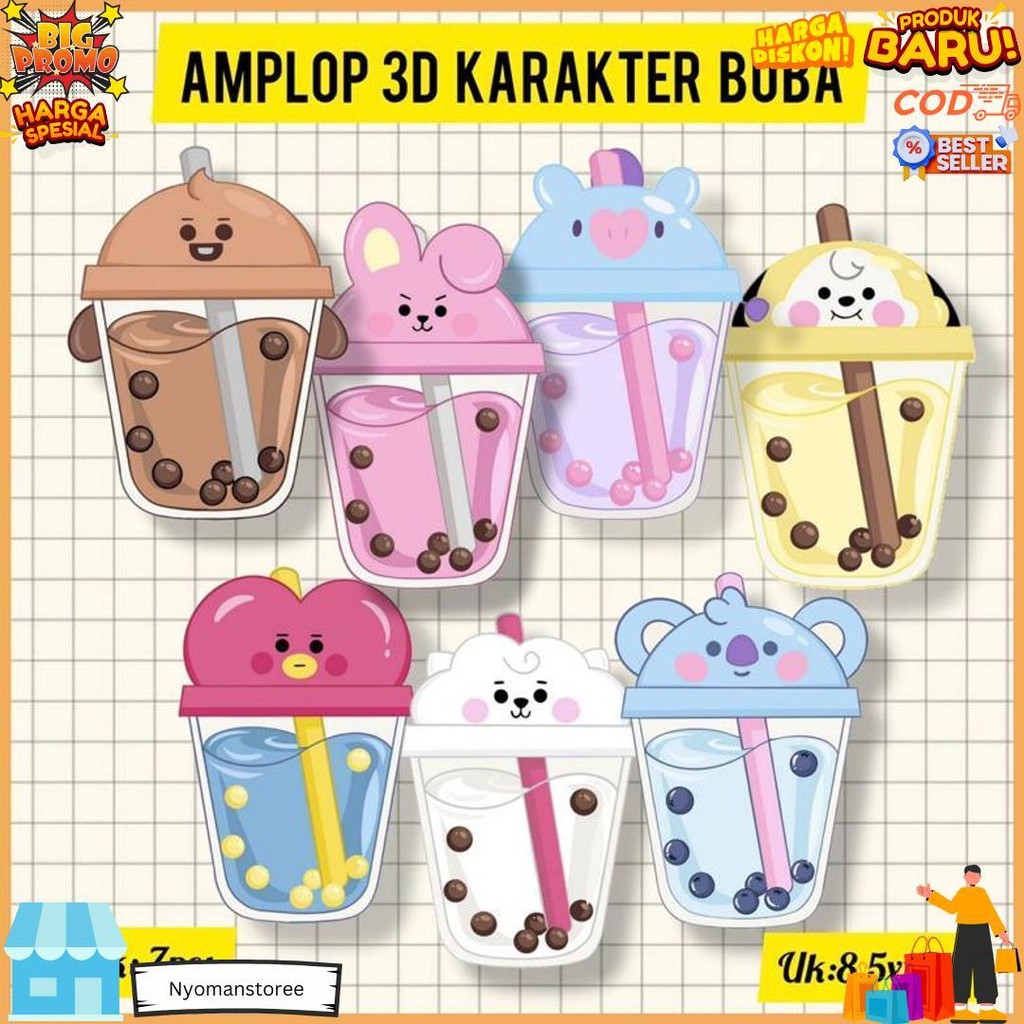 

Amplop Lebaran 3D Motif Boba | Amplop Lebaran Karakter 3D Lucu/ Amplop Lebaran 2024 D Termurah