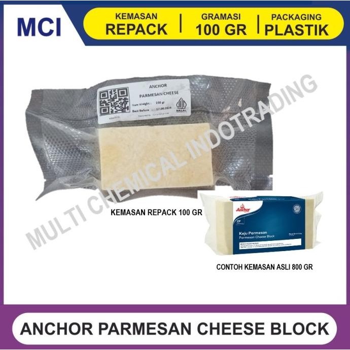 

SIAP KIRIM ANCHOR PARMESAN CHEESE BLOCK 100 GR REPACK / KEJU PARMESAN BLOK