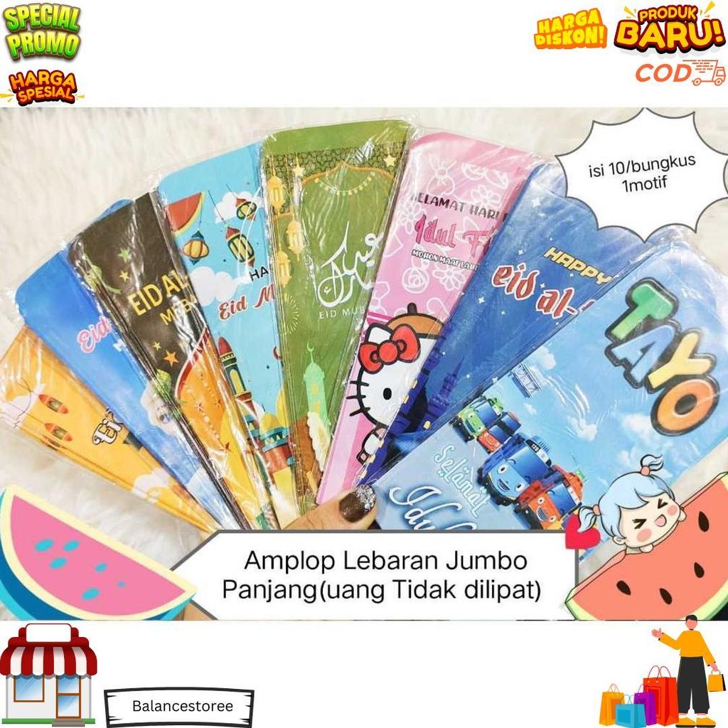 

Amplop Lebaran Jumbo Isi 10 / Ada Harga Grosir / Amplop Thr Besar Isi 10 / Amplop Thr Lebaran /Amplop Idul Fitri Viral Islami D Ramadhan Sale