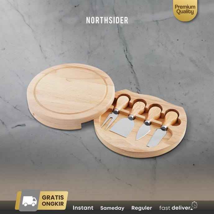 

SIAP KIRIM ALAT POTONG KEJU BUTTER WOODEN CHEESE BOARD PLATTER KNIVE SET CBKS-009