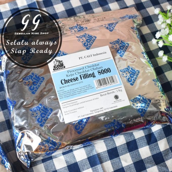 

SIAP KIRIM 1 KG CALF CHEESE FILLING 8000 ISIAN KEJU OLAHAN PROCESSED CHEDDAR