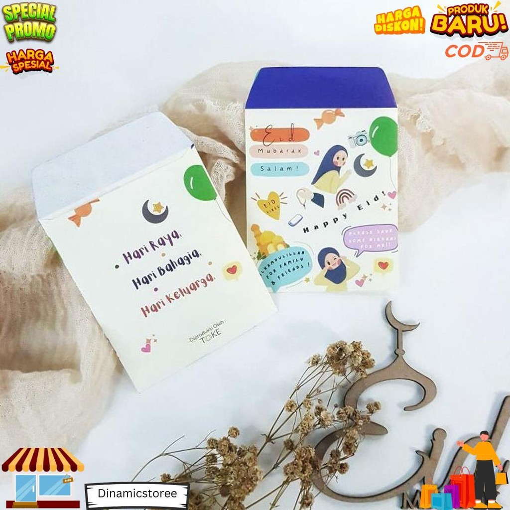 

(Isi 10-50Pcs) Amplop Lebaran/Amplop Thr Idul Fitri Kecil Uang Lipat D Cod