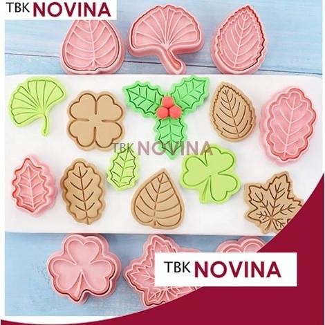 

SIAP KIRIM CETAKAN FONDANT KUE DAUN BUNGA SET 8 / COOKIE CUTTER
