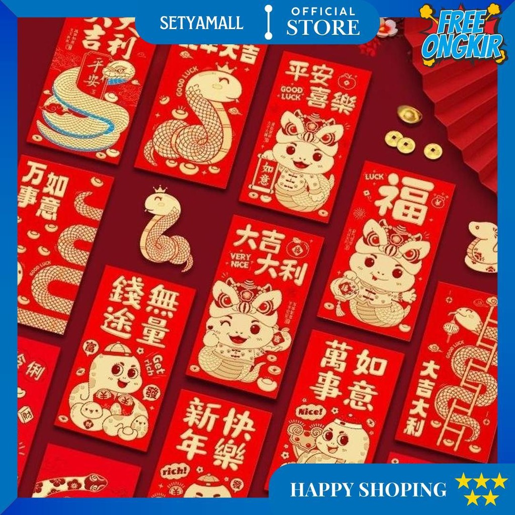 

Angpao Imlek 2025 Panjang Sincia Tahun Shio Ular Snake Fu | Amplop Angpau Gold Red Envelope Hongbao Lucu Imlek 3D Long Pendek Merah Emas Chinese New Year Tahun Baru Sincia Grosir Termurah D Ramadhan Sale