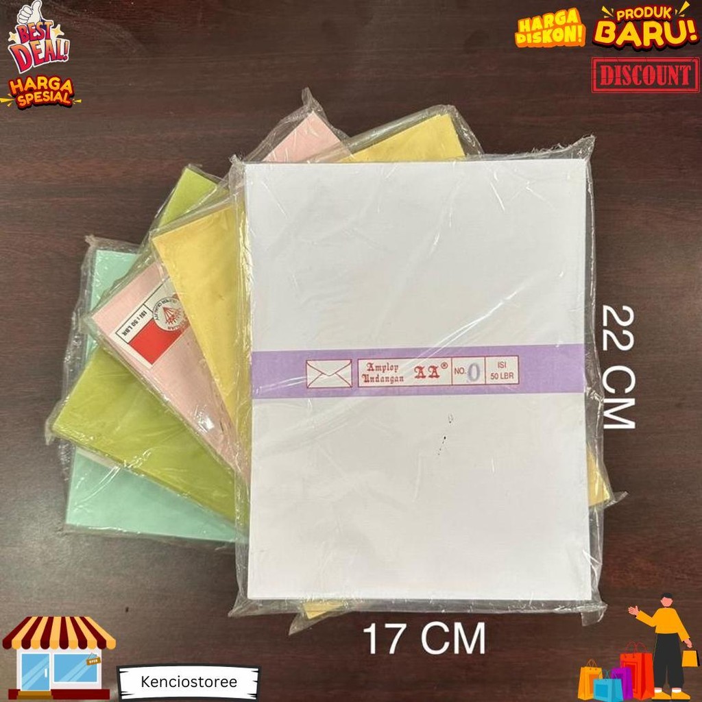 

Amplop Undangan Linen (17 X 22 Cm) / 1/2 A4 D Promo Puncak